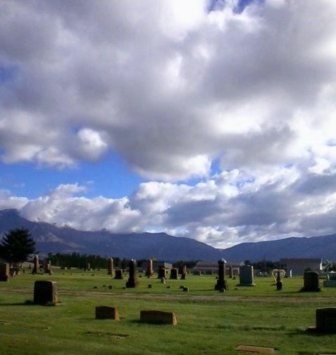 red cemetery and sky