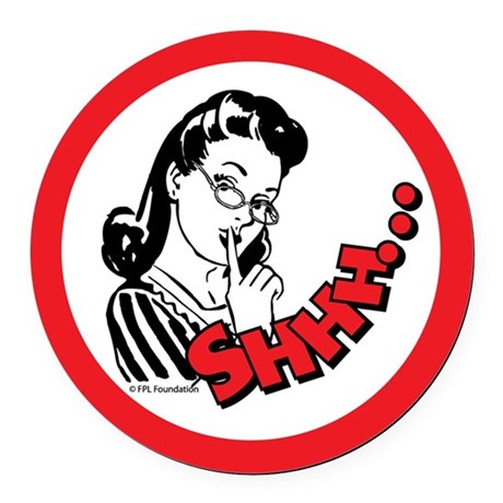 shhhlibrarian_round_car_magnet